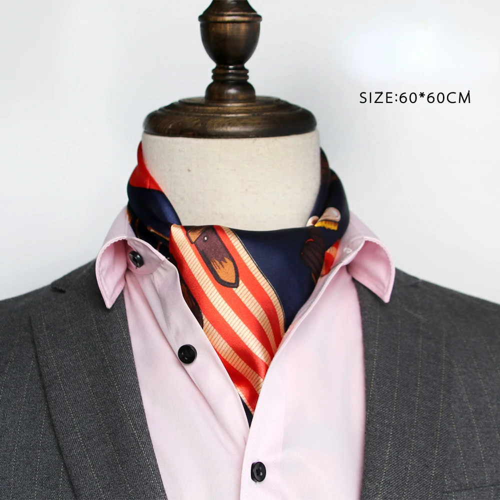 Brytyjski męski jedwabny szali – Scarf Silk Square recenzja i cena