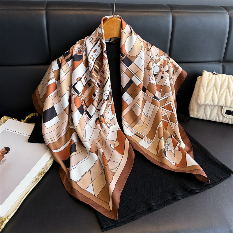 Jedwabna apaszka damska w krat – Face Scarf Mask recenzja i cena